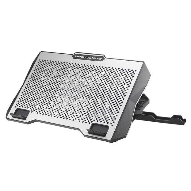 S605 RGB Light 5 Silent Fans Adjustable Height Stand Gaming Laptop Cooling Pad, S605