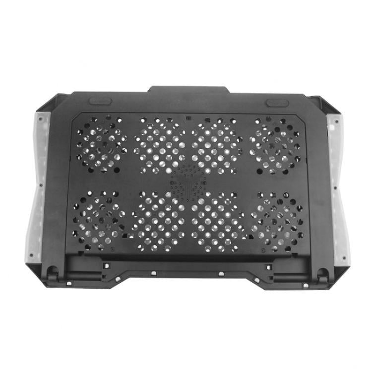 S605 RGB Light 5 Silent Fans Adjustable Height Stand Gaming Laptop Cooling Pad, S605
