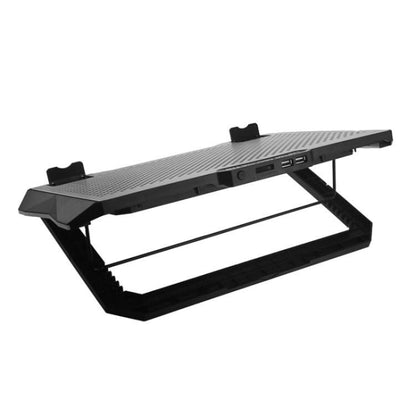 S605 RGB Light 5 Silent Fans Adjustable Height Stand Gaming Laptop Cooling Pad, S605