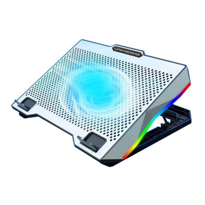 S601 RGB Light Notebook Cooler Adjustable Height Gaming Laptop Cooling Pad, S601