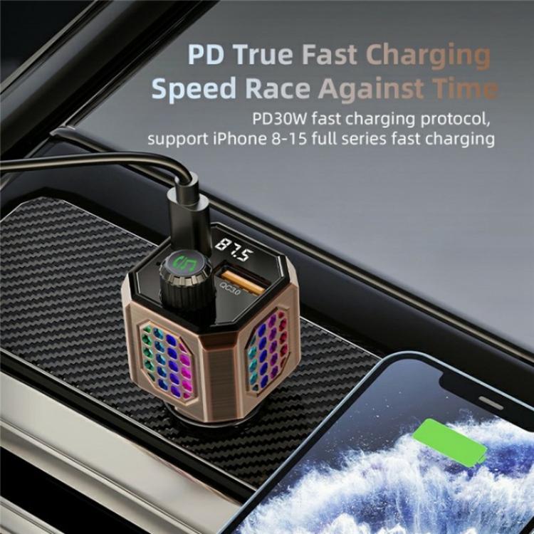 C70 Car Cigarette Lighter Charger Adapter Zinc Alloy PD 30W Fast Charging, C70