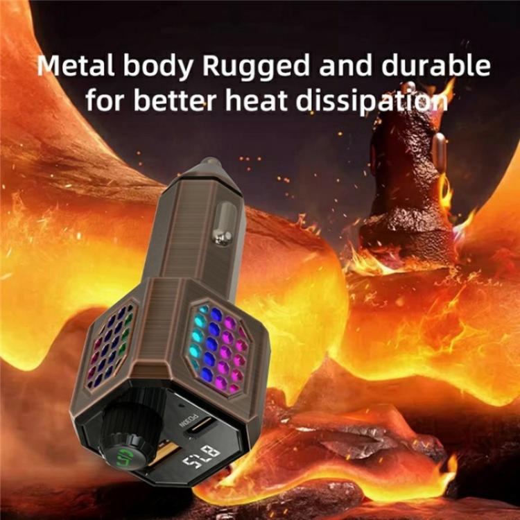 C70 Car Cigarette Lighter Charger Adapter Zinc Alloy PD 30W Fast Charging, C70