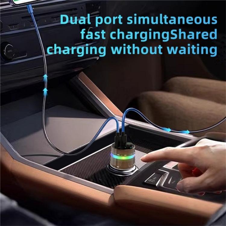 C74 Bluetooth 5.3 Car Charger PD 30W Fast Charging  with Digital Display, C74