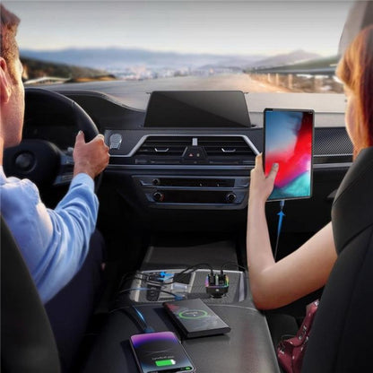 C71 3-in-1 PD 30W Cigarette Lighter Charger Adapter FM Transmitter Bluetooth Car Charger, C71