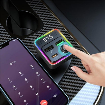 C71 3-in-1 PD 30W Cigarette Lighter Charger Adapter FM Transmitter Bluetooth Car Charger, C71