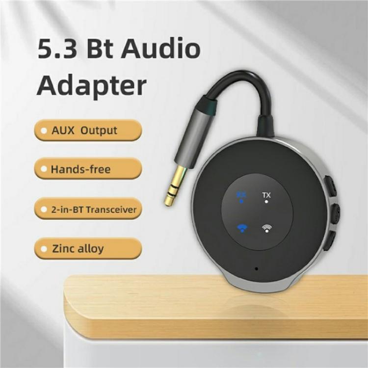 W11 Wireless Music Streaming Audio Adapter 2-in-1 Car Bluetooth 5.3 Transmitter Receiver, W11