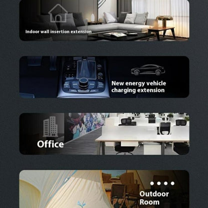 Y3 Car Rear Seat Charger Type-C and Dual USB Fast Charging Adapter with 1m Extension Cable, Y3