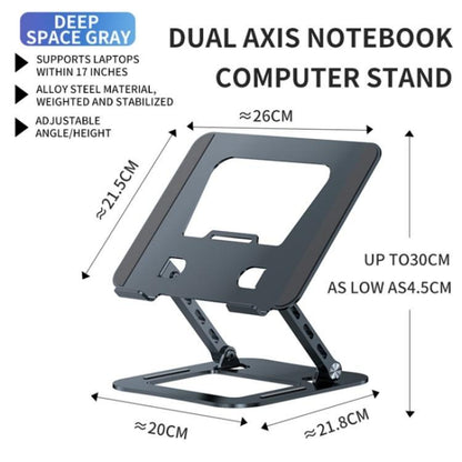 J30 Portable Desktop Adjustable Foldable Alloy Steel Laptop Cooling Stand, J30