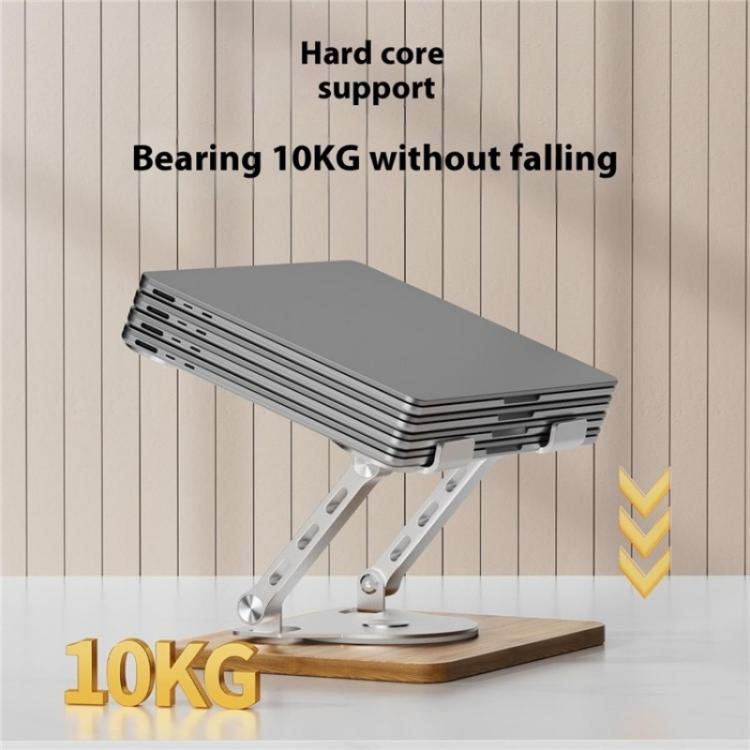 J31 Foldable 360-Degree Rotating Laptop Metal Wood Cooling Stand, J31