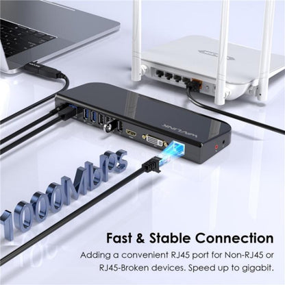 WAVLINK UG49DK1 For Windows Mac Android 13 In 1 USB-C Hub Dual Display Docking Station, US Plug, UK Plug, EU Plug, AU Plug