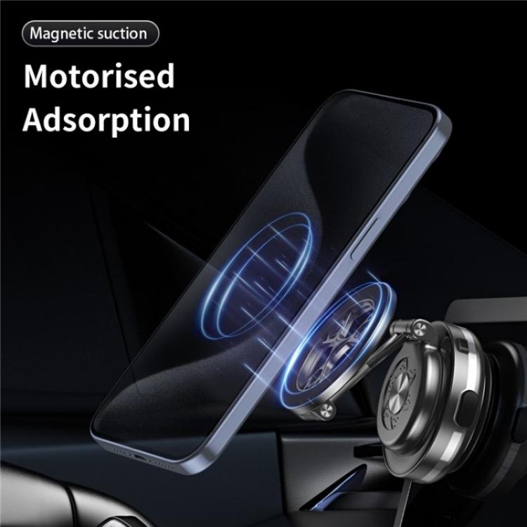 C6 Adjustable Folding Rotating Car Stand Vacuum Suction Cup Magnetic Phone Holder, C6