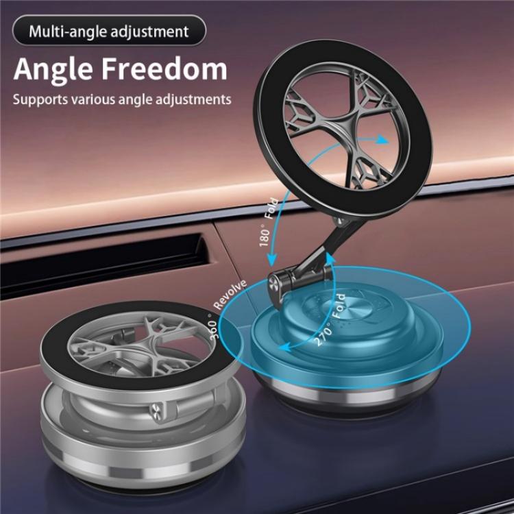 C6 Adjustable Folding Rotating Car Stand Vacuum Suction Cup Magnetic Phone Holder, C6