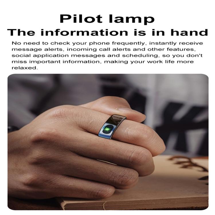 R08 SIZE 9 Smart Ring, Support Heart Rate / Blood Oxygen / Sleep / Multiple Sports Modes