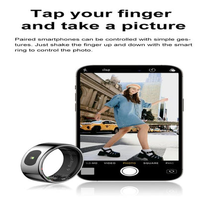 R08 SIZE 9 Smart Ring, Support Heart Rate / Blood Oxygen / Sleep / Multiple Sports Modes