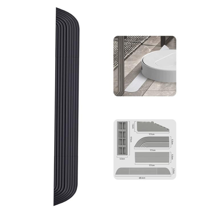 JUNSUNMAY For Ecovacs / iRobot / Mijia / Dreame Sweeping Robot Universal Silicone Threshold Bars Ramp Mat