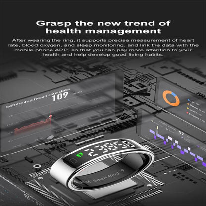R11 SIZE 10 Smart Ring, Support Heart Rate / Blood Oxygen / Sleep / Multiple Sports Modes