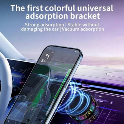 X12 Colorful Crackle Light Magnetic Car Dashboard Navigation Mount Vacuum Suction Cup Stand, X12