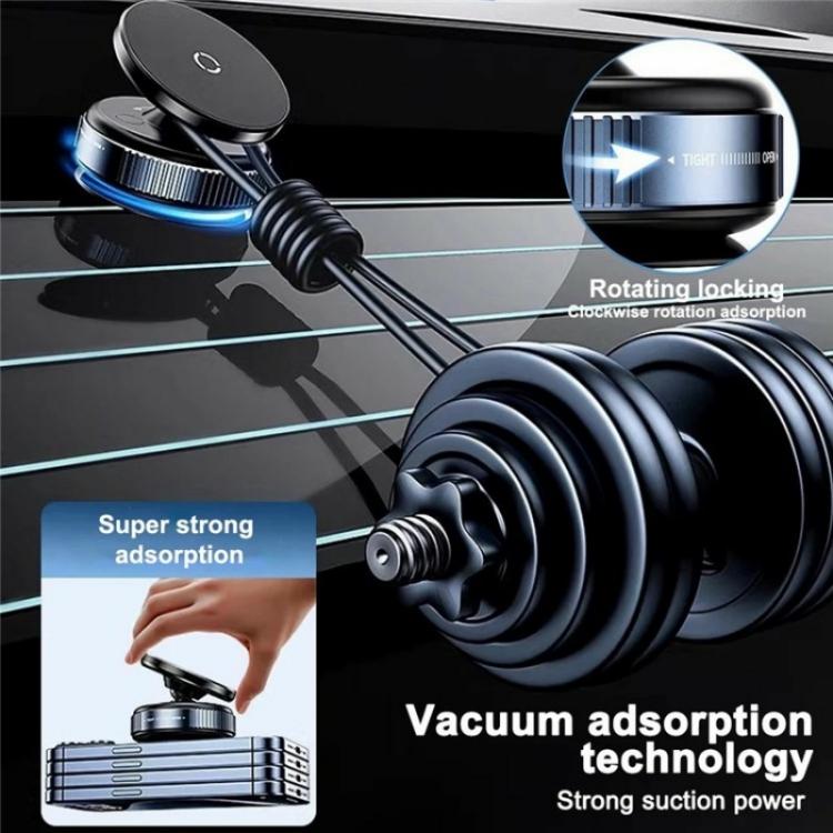K009 360 Degree Rotation Navigation Holder Mechanical Vacuum Suction Magnetic Car Stand, K009 (Black), K009 (White)