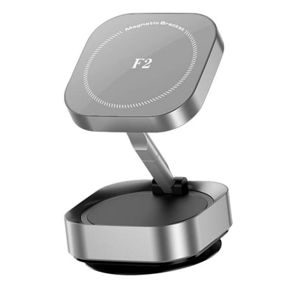 F2 Strong Magnet Vacuum Suction Adjustable Foldable Car Dashboard Windshield Phone Holder, F2 (Silver), F2 (Tarnish)