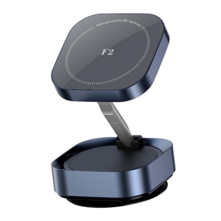 F2 Strong Magnet Vacuum Suction Adjustable Foldable Car Dashboard Windshield Phone Holder, F2 (Silver), F2 (Tarnish)