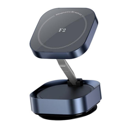 F2 Strong Magnet Vacuum Suction Adjustable Foldable Car Dashboard Windshield Phone Holder, F2 (Silver), F2 (Tarnish)