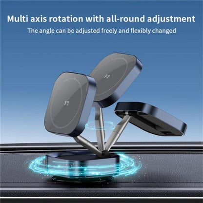 F2 Strong Magnet Vacuum Suction Adjustable Foldable Car Dashboard Windshield Phone Holder, F2 (Silver), F2 (Tarnish)