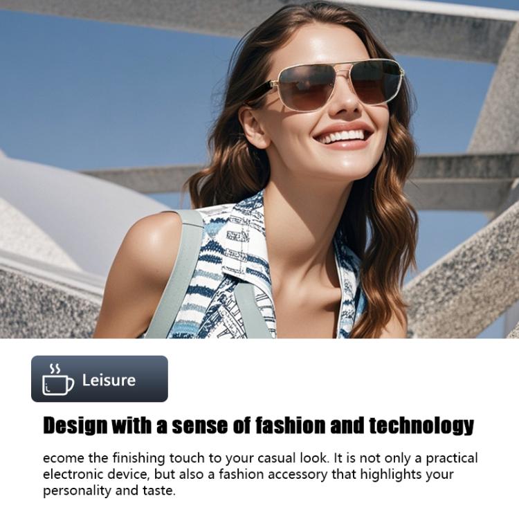 GS02 Smart Glasses, Support Voice Assistant / Bluetooth Call / Remote Control Photography