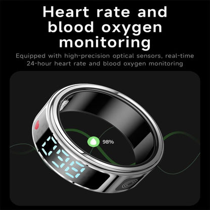 SR08 SIZE 10 Smart Ring, Support Hand Gestures Control / Health Monitoring / Multiple Sports Modes