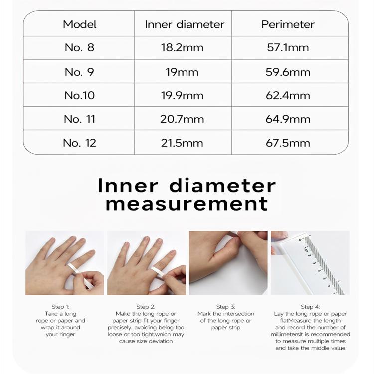 SR08 SIZE 12 Smart Ring, Support Hand Gestures Control / Health Monitoring / Multiple Sports Modes