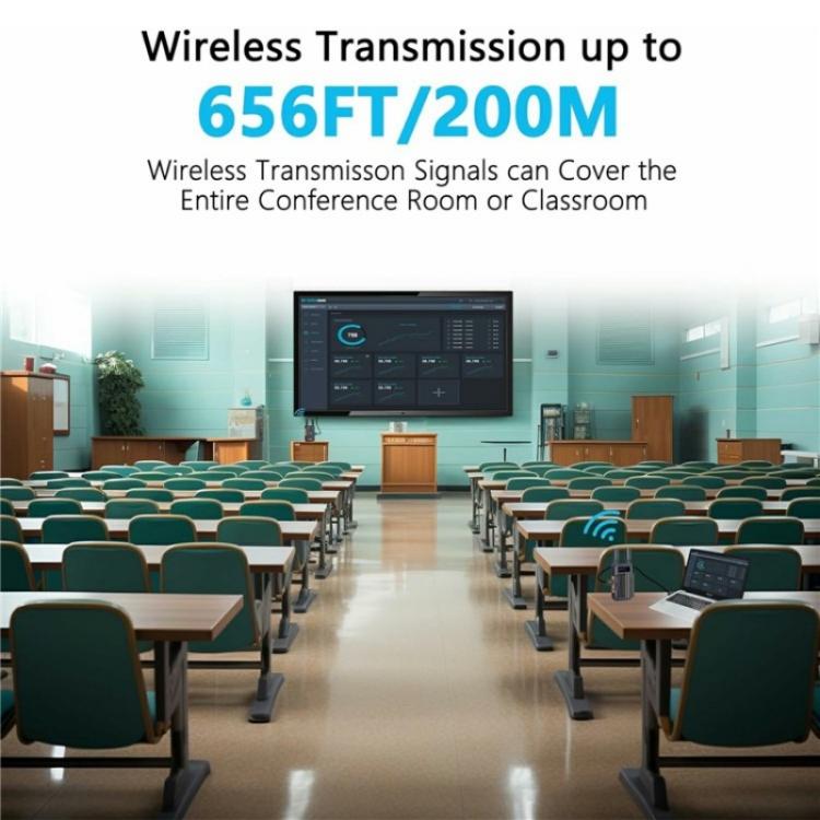 VRRIIS 097 4K HD Video HDMI Wireless Extender Kit Audio Video Wireless Transmitter Receiver, US Plug, UK Plug, EU Plug, AU Plug