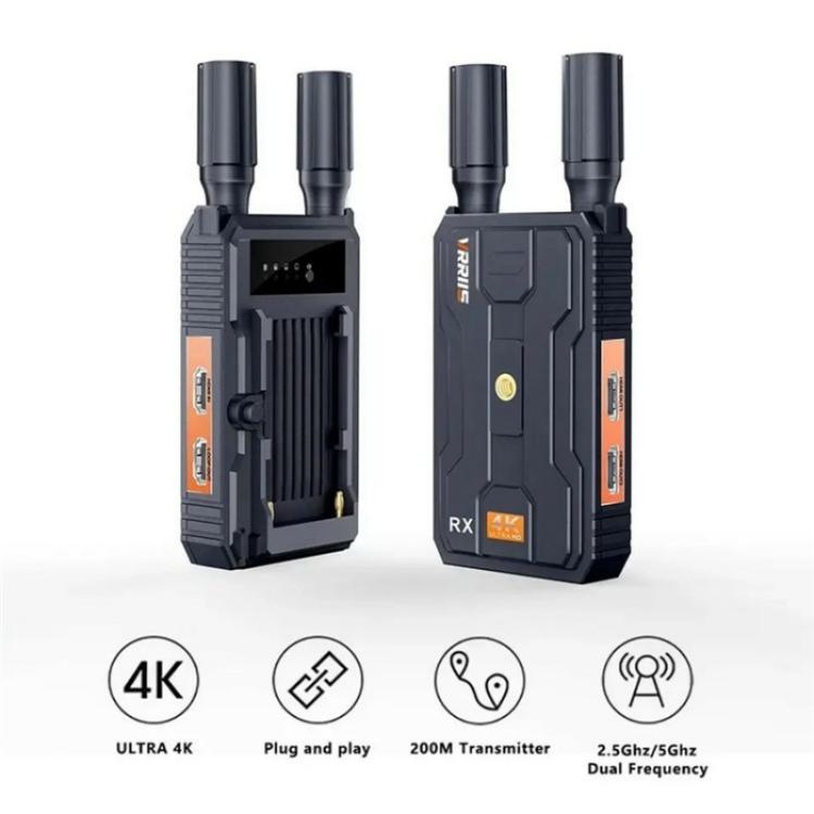 VRRIIS 097 4K HD Video HDMI Wireless Extender Kit Audio Video Wireless Transmitter Receiver, US Plug, UK Plug, EU Plug, AU Plug