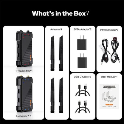 BOVBOX 081 400m Range 1080P HD Video Transmitter Receiver Use Wireless HDMI Extender, US Plug, UK Plug, EU Plug, AU Plug