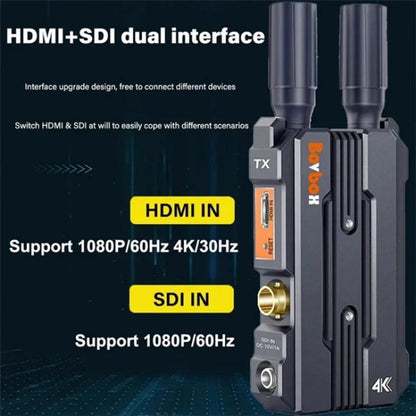 BOVBOX 098 For DSLR Cameras 4K HD Wireless Extender SDI HDMI Dual Interface Video Monitor, US Plug, UK Plug, EU Plug, AU Plug