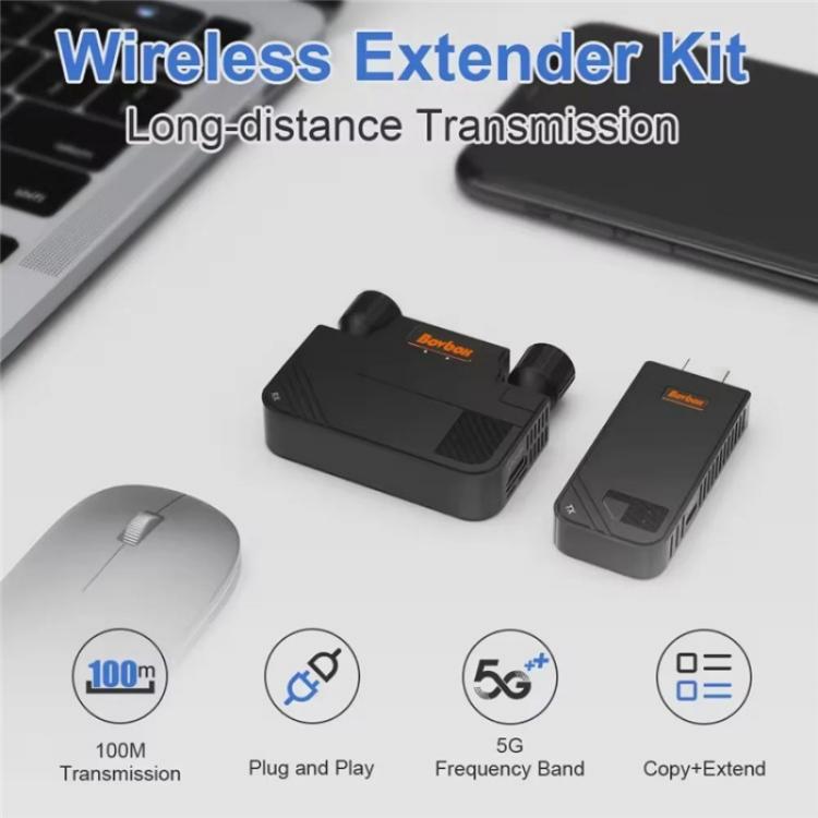 BOVBOX 091-HD Conference Use 100M Wireless WiFi HDMI Extender Video Transmitter Receiver, US Plug, UK Plug, EU Plug, AU Plug
