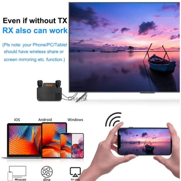 BOVBOX 091-HD Conference Use 100M Wireless WiFi HDMI Extender Video Transmitter Receiver, US Plug, UK Plug, EU Plug, AU Plug