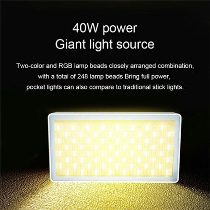 PB40R Video Live Streaming Portable RGB LED Video Light Pocket Photography Fill Light, PB40R