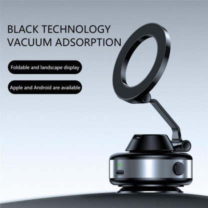 X98 Magnetic Vacuum Suction Electric Absorption Cellphone Stand Desktop Car Phone Holder, X98 (Silver), X98