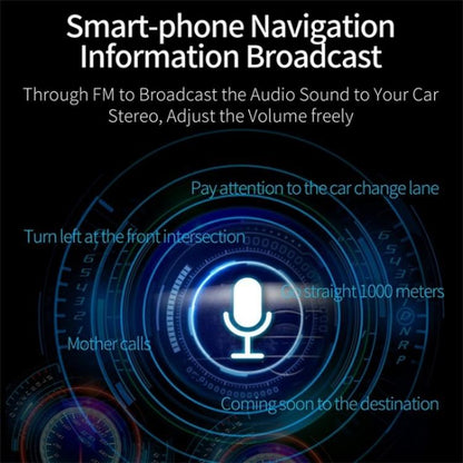 G32 Bluetooth MP3 Player Voice Navigation Car Charger Voltage Detection FM Transmitter, G32