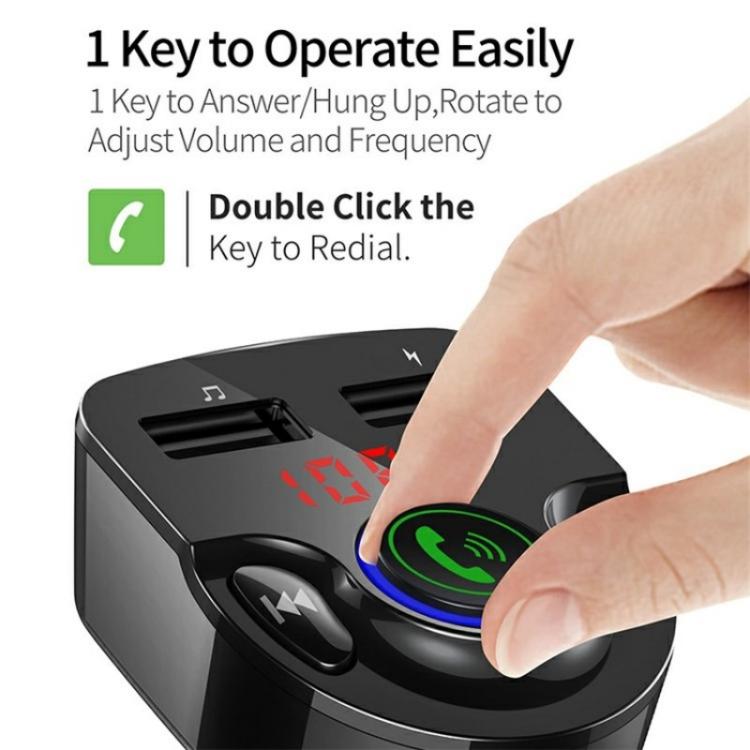 G32 Bluetooth MP3 Player Voice Navigation Car Charger Voltage Detection FM Transmitter, G32