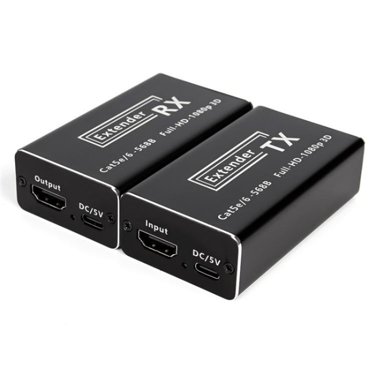 D1-1 / D2-1 Network Cable HD Video Signal Transmitter 50m Extender HDMI to RJ45 Extender, EU Plug