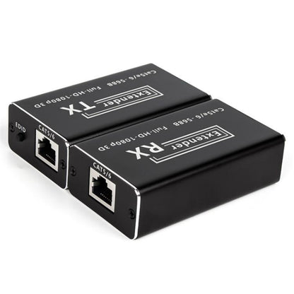 D1-1 / D2-1 Network Cable HD Video Signal Transmitter 50m Extender HDMI to RJ45 Extender, EU Plug