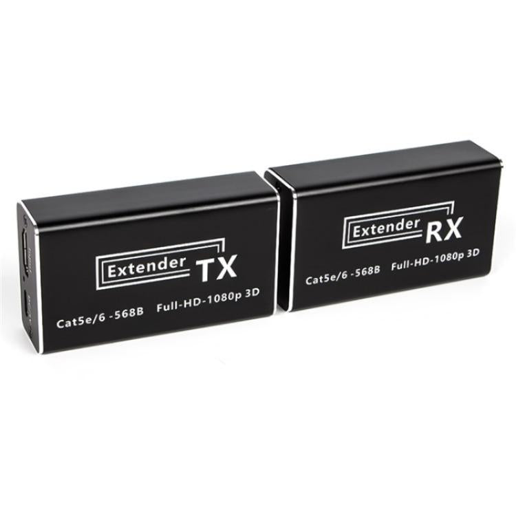 D1-1 / D2-1 Network Cable HD Video Signal Transmitter 50m Extender HDMI to RJ45 Extender, EU Plug