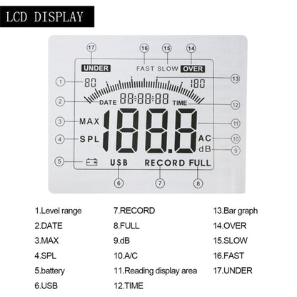 GM1357 Handy Digital Sound Level Meter Noise Meter