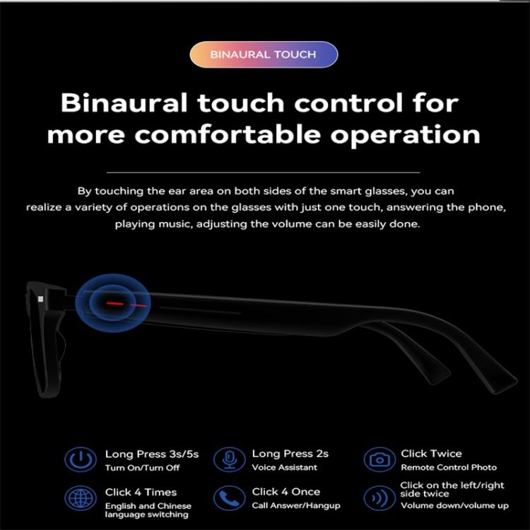D13 Smart Glasses, Support Bluetooth Call / Bluetooth Music / Remote Control Photo