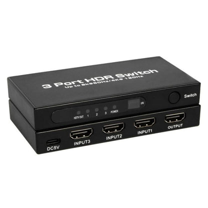Q8-3 For Gaming Consoles PC TV Box Ultra Thin 3x1 HDMI 2.1 Switch 8K 60Hz Adapter, Q8-3