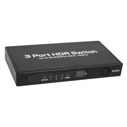 Q8-3 For Gaming Consoles PC TV Box Ultra Thin 3x1 HDMI 2.1 Switch 8K 60Hz Adapter, Q8-3