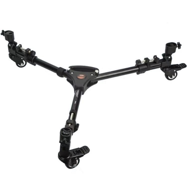 YUNTENG 900L DV Camera Photography Tripod Base Stand Universal Folding 3 Wheels Pulley, 900L