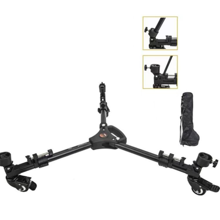 YUNTENG 900L DV Camera Photography Tripod Base Stand Universal Folding 3 Wheels Pulley, 900L