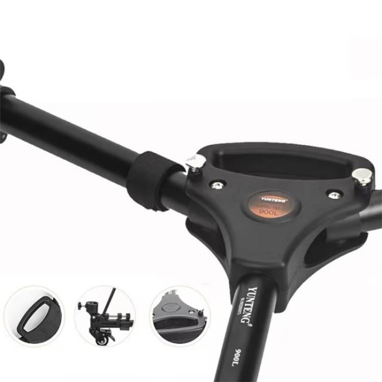 YUNTENG 900L DV Camera Photography Tripod Base Stand Universal Folding 3 Wheels Pulley, 900L