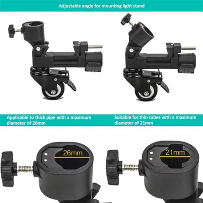 YUNTENG 900L DV Camera Photography Tripod Base Stand Universal Folding 3 Wheels Pulley, 900L